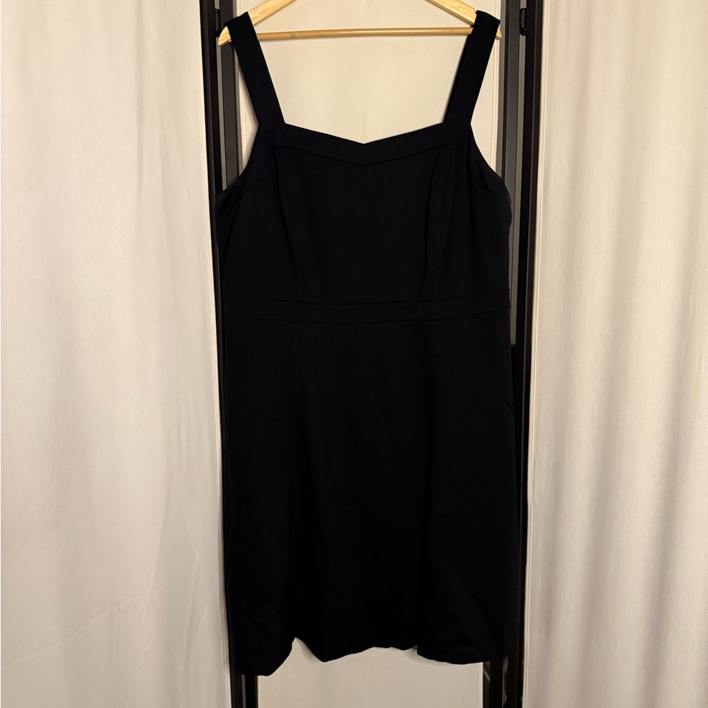 3/$10 INC Basic Black Midi Sleeveless Dress